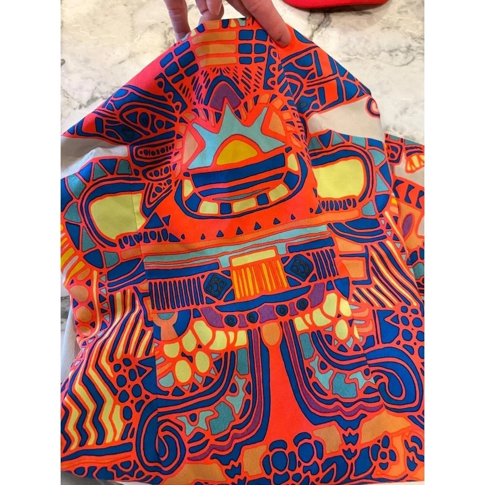 Mara Hoffman Strapless Mini Dress Multi-Color Boho Tribal Print 2 EUC - Picture 6 of 11